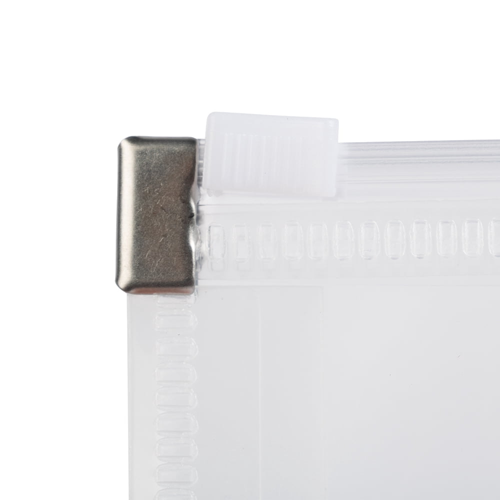 JAM Paper Plastic 3 Hole Punch Binder Envelopes with Zip Closure, #10, 6 x 9 1/2, Clear, 3/Pack