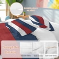 thumbnail image 3 of Red Navy Blue Stripe Bedding 3 Piece Duvet Cover Set Twin Size, Retro Farmhouse Striped Vintage Soft Microfiber Comforter Cover with Zipper Closure & Pillowcases, Wrinkle & FadeResistant Quilt Cover, 3 of 9