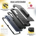 thumbnail image 6 of Defender Case for Samsung Galaxy S25 with Belt Clip, Kickstand, Dual-Layer, Black/Blue, 6 of 9