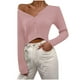 thumbnail image 2 of Suéter de cuello en V para mujer, suéter holgado de color liso con cuello en V, suéter, abrigo, suéter para mujer, 2 of 6