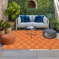 thumbnail image 2 of Orange Stripes Outdoor Rug for Patio/Deck/Porch, Non-Slip Large Area Rug 3 x 5 Ft, Simple Geometric Modern Monochrome Indoor Outdoor Rugs Washable Area Rugs, Reversible Camping Rug Carpet Runner, 2 of 8