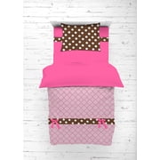 Bacati 4-Pc Toddler Bedding Set Butterflies Pink/Choc, 4.0 PIECE(S)