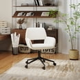 thumbnail image 2 of Homycasa Beige Home Office Chair with Wheels Adjustable Metal Swivel Task Chair, 2 of 7