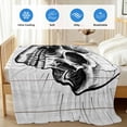thumbnail image 4 of Horror Skull Cooling Blanket, Lightweight Breathable Summer Throw Blanket with Double Sided Cold Effect, Black Skeleton Spooky Halloween Picnic Beach Blankets Bed Sheet for Hot Sleepers 30"x40", 4 of 8