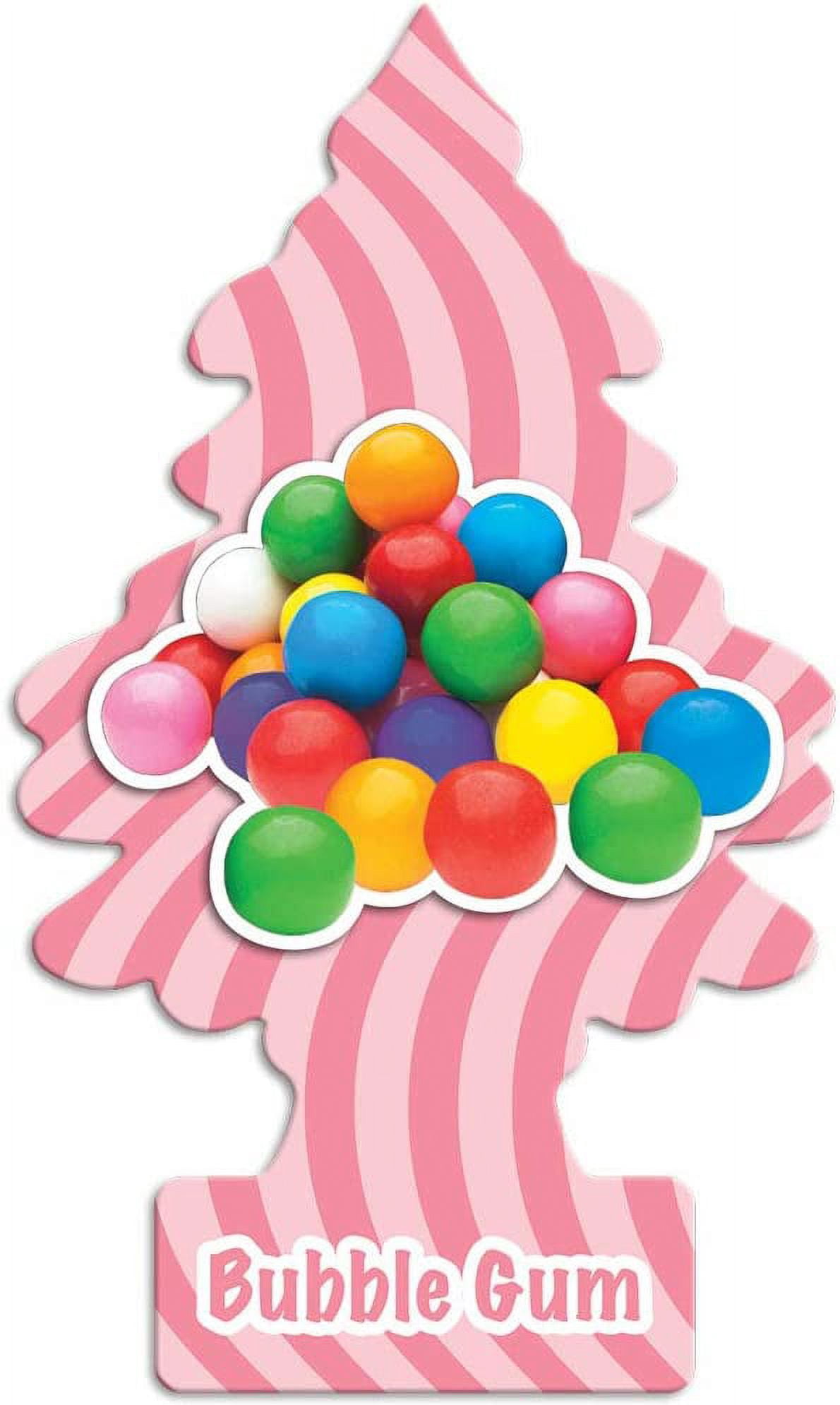 LITTLE TREES Car Air Freshener Hanging Tree Provides Long Lasting Scent for Auto or Home BUBBLE GUM Scent, 24 count