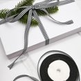 thumbnail image 3 of Wrapping Checker Ribbon,1Pack Portable Gift Wrapping Accessories for Birthday,147.6Ft Black and White Gingham Ribbon for Wreath,Bow,Craft, 3 of 6