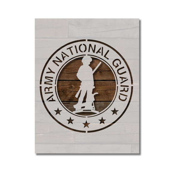 United States US Army National Guard Minuteman Stencil Template Reusable 8.5 x 11 for Painting on Walls, Wood, Etc. By Stencilville