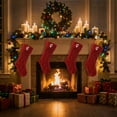 thumbnail image 5 of Christmas Knitted Stockings, Soft Plush Cuff Christmas Stockings with Initials, Candy Gift Bag with Letter for Xmas Holiday Fireplace Decoration - Q, 5 of 5