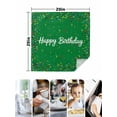 thumbnail image 4 of Grass Green Birthday Cloth Napkins Set of 4 Reusable Dinner Napkins, Colorful Confetti Ribbons Polka Dots Classroom Cocktail Napkin Washable Table Napkins for Wedding/Party/Baby Shower 20"x20", 4 of 7