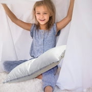 Hmgxay Organic Pillow - Kids Pillow with 100% Organic Cotton Shell, Adjustable Loft Organic Youth Pillow, Machine Washable, Soft, Perfect for Kids&Youth&Children(12x20 Inches,White)
