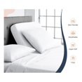 thumbnail image 3 of Gexandy 32" Queen Split Top Head Sheet Set 1800 Threads Top Sheet for Adjustable Bed 4 Piece Sheet Set 18" Deep Pocket for Sleep Number Bed - White, 3 of 8