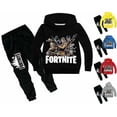 thumbnail image 1 of Niños Fortnite Sudadera con capucha de manga larga Pantalones Traje Niños Chándal Ropa deportiva_f, 1 of 1