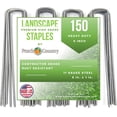 thumbnail image 2 of Peach Country Galvanized Garden Landscape Staples Stakes Fabric Anchor Pins 6 Inch Strong Durable 11 Gauge Steel USA - Your Choice, 2 of 10