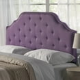 thumbnail image 3 of Llinc Store Button Tufted Upholstered Headboard for Queen and Full-Size Bed Frames, Light Purple, 3 of 8