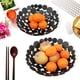thumbnail image 3 of Cesta de metal para frutas, cesta decorativa para frutas de 11.6 pulgadas, centro redondo grande, cuenco decorativo para encimera, soporte para frutas para decoración del hogar, cocina, encimera, mostrador, negro Ormromra CZJJ-ZH79, 3 of 8