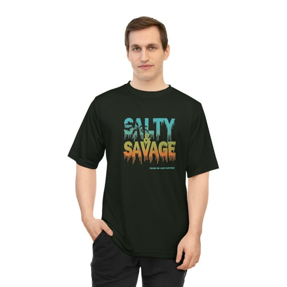 Sweat Free Zone: Unisex Performance Tee Salty and Savage Beach