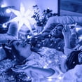 thumbnail image 4 of Cadena de luces LED, [4 piezas] Cadena de luces que funciona con pilas con 5 m, 50 LED de color blanco frío en cable plateado para dormitorio, fiesta, boda (blanco frío), 4 of 4