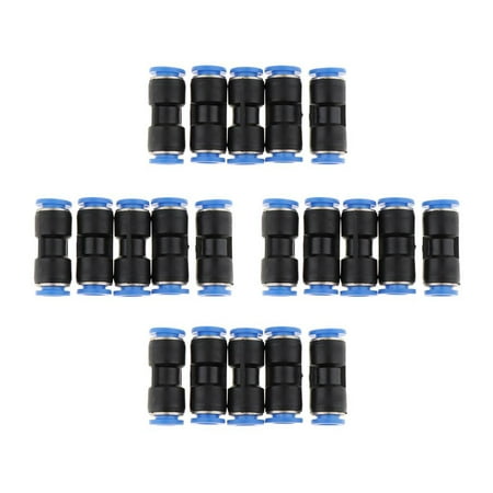 

20Pcs Pneumatic Quick Push In Fitting Straight Connector Air Water Hose Tube