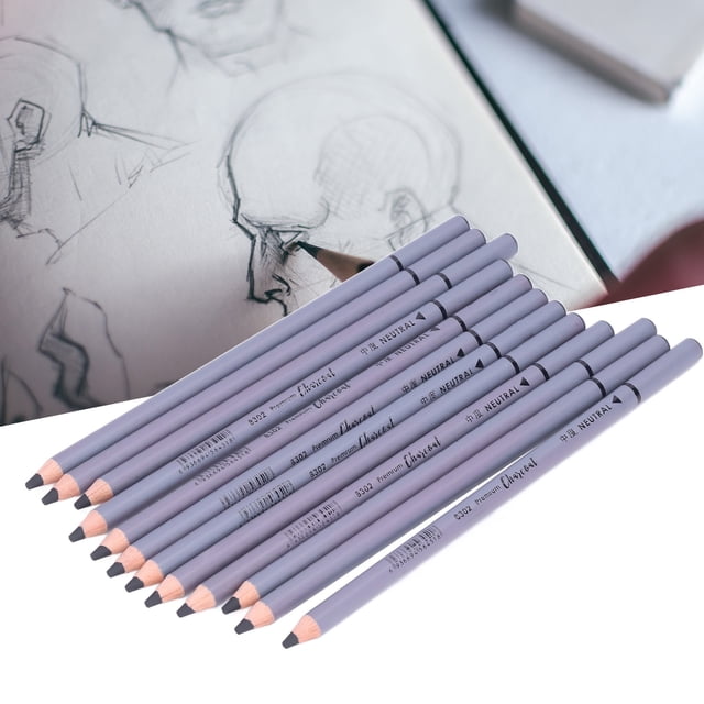 Lápices De Carbón, Carbón Flexible Amplia Aplicación Charcole Art Supply Para Artistas Para Dibujo Detallado Para Pintar Para Dibujar