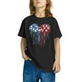thumbnail image 4 of BRGZLK Independence Day Shirts For Kids Fashion Cute USA Flag Printed Tees Boys Girls Loose Round Neck Casual Short Sleeve Cotton Tops Black 7-8 Years, 4 of 6