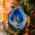 thumbnail image 4 of ‌Nativity Scene Christmas Tree Ornament,Resin Rock with Blue Crystal Cavity,Hand-Painted Holy Family,Religious Holiday Decoration,Shatterproof Unique Christmas Ornament for Home Decor‌, 4 of 6