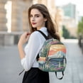 thumbnail image 6 of FORMRS Mini Backpack Purse for Women Travel Daypack Casual Shoulder Bag, Floral Mountain, 6 of 7