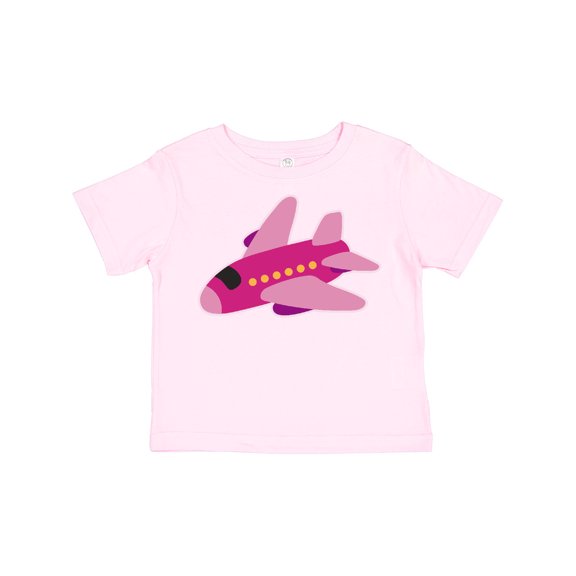 Inktastic Girls Pink Airplane Pilot Girls Toddler T-Shirt