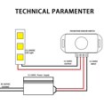 thumbnail image 5 of 2X DC 12V 24V PIR Controlador de Función de Sensor de Movimiento Interruptor LED Cuerpo Interruptor Infrarrojo Temporizador de Movimiento Blanco para Tiras de LED, 5 of 5