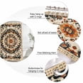 thumbnail image 6 of Bohemian Floral Waterproof Fabric Shower Curtain,Vintage Boho Retro Ethnic Tribes Waterproof Fabric Shower Curtain for Bathroom Curtains Bathtubs Hotel Shower Curtains with 12 Hooks Standard 60x72, 6 of 8