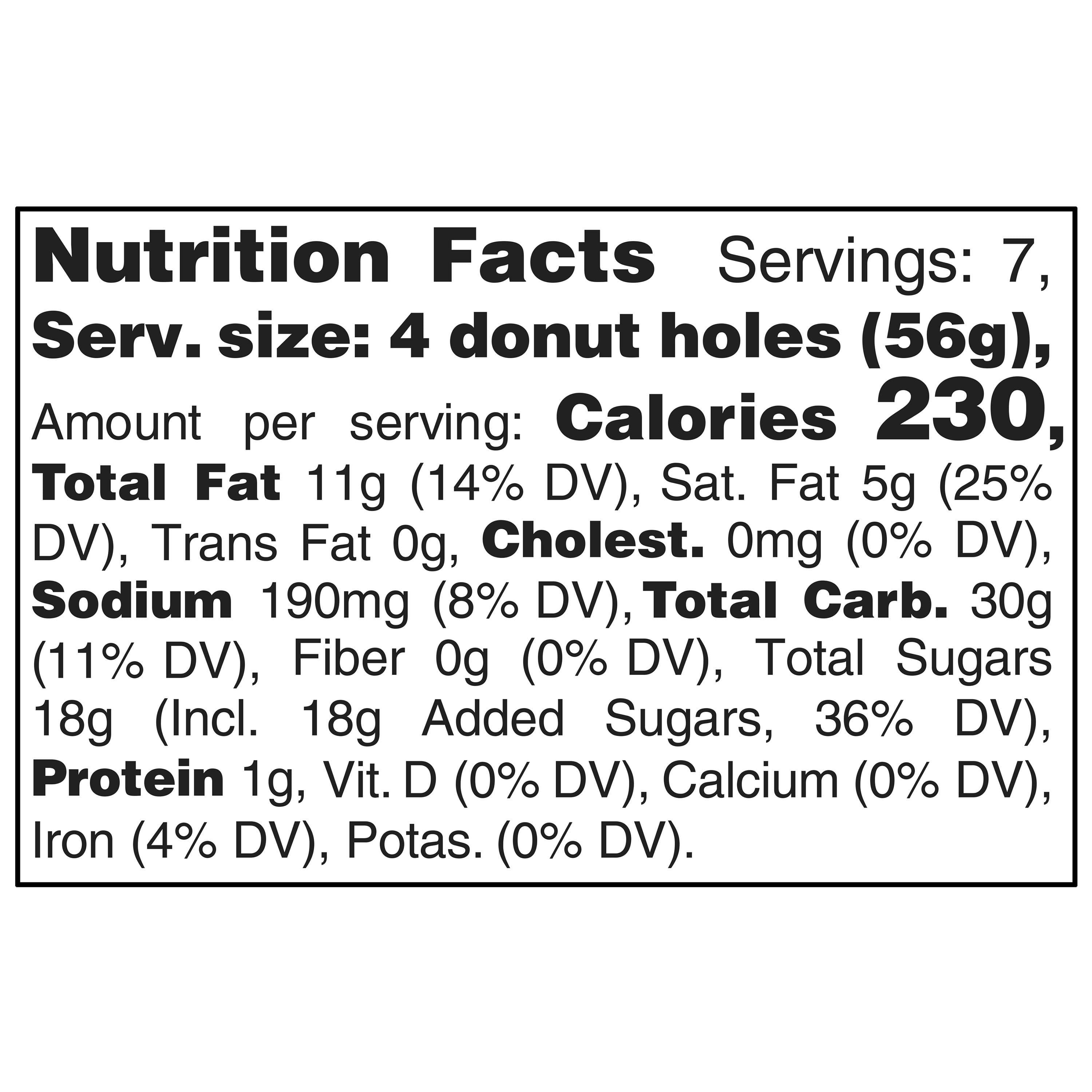 Freshness Guaranteed Assorted Plain, Powdered Sugar, and Cinnamon Sugar Donut Holes, 14 oz, 28 Count