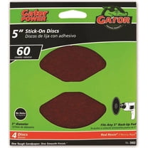Gator 3002 Aluminum Oxide Sanding Discs 5", 60 Grit. 4/Pk