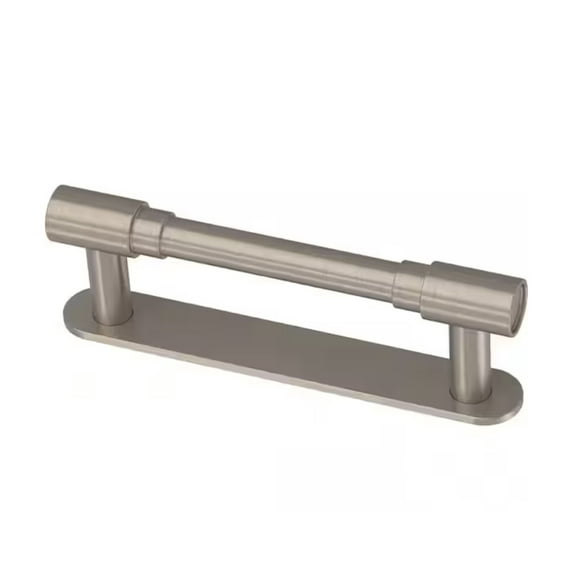 Liberty P48864C-SN Round Layered 3" Cabinet & Drawer Pull w/ Backplate Satin Nickel