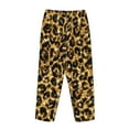 thumbnail image 5 of Xecao Gold Glitter Leopard Women's Straight Lounge Pajama Pants: The Epitome of Relaxed Sleepwear, 5 of 9