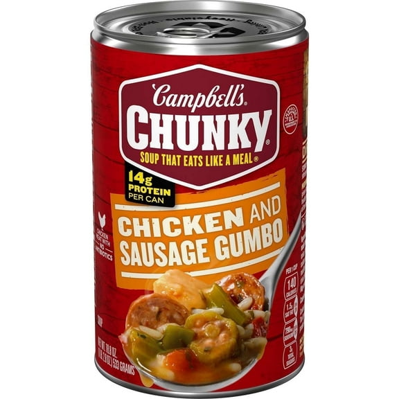Campbell's Chunky Chicken & Sausage Gumbo, 18.8 oz pack of 1