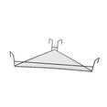 thumbnail image 1 of Tnarru Cubicle Hanging Basket for Office Plant Railing Shelf for Porch Fence Garden Triangle Black, 1 of 8
