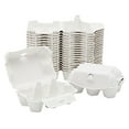 thumbnail image 2 of 20 Pack, 1/2 Dozen Empty Egg Cartons for Chicken Eggs, Half dozen Egg Holder for Farmers Market, Home Grown Tray, Arts and Crafts, Mini Egg Cartons, Hold 6 Eggs each, White, 2 of 10