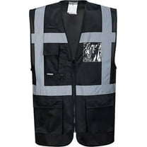 Portwest UF476 Iona Executive Safety Vest Black, X-Large