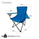 thumbnail image 2 of Silla Plegable de Camping Reforzada Con Portavasos y Bolsa de Transporte Color Azul Cyan, 2 of 6