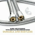 thumbnail image 6 of Zyler - 10Ft Shower Head Hose Handheld Long Stainless Steel Bathroom Flexible Tube Pipe, 6 of 6