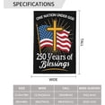 thumbnail image 2 of 250 Years Anniversary Flag 12.5"x18" One Nation Under God USA Patriotic Christian Cross Garden Flags Double Sided Yard Signs Decorations, 2 of 9
