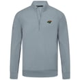 thumbnail image 2 of Men's Levelwear Gray Minnesota Wild Upright Tri-Blend Quarter-Zip Pullover, 2 of 3