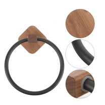 LEORX Rustic Bathroom Towel Holder Wooden Multi Wall Mounted Towel Rack 1Pcs