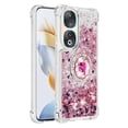 thumbnail image 2 of Funda para Honor 90 5G con Brillo Líquido Flotante, Purpurina, Parachoques y Anillo Giratorio Soporte, 2 of 5