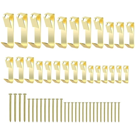 

said 1 Set Picture Hooks Photo Frame Hooks Picture Hanging Hook with Nails for Drywall