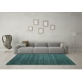 thumbnail image 3 of Ahgly Company Indoor Square Abstract Light Blue Modern Area Rugs, 3' Square, 3 of 4