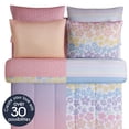 thumbnail image 2 of Style2 Mix & Match 5-Piece Reversible Bed in a Bag Comforter Set with Sheets, Pink Floral, Twin, 2 of 9