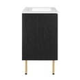 thumbnail image 4 of Modway Chaucer 30" Wood & Rattan Bathroom Vanity in Black/White, 4 of 16