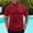 Wine, variant on Klisyaur Shirt for Men Short Sleeve Crewneck Button Shirts Solid Color Casual Fashion Summer Tees Top