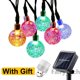 thumbnail image 3 of Cadena de luces de hadas alimentada por energía Solar, bola de cristal, fiesta de jardín, lámparas al aire libre, decoración impermeable para Navidad y boda, 50 led, 3 of 4