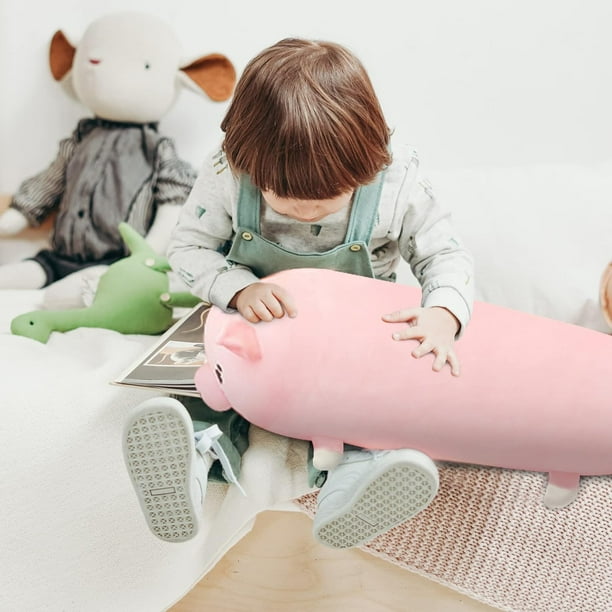 Almohada linda del cuerpo de la felpa del cerdo almohada blanda blanda de los peluches del animal de Kawaii regalos blandos del juguete de la almohada de la felpa para abrazar para